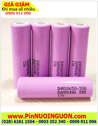 Samsung INR18650-30Q, Pin sạc 18650 Lithium 3.7v Samsung INR18650-30Q (3000mAh) Dòng xả 15A